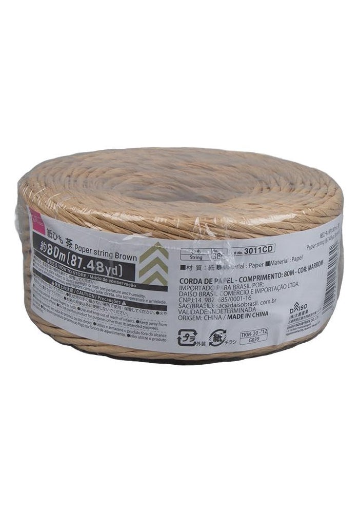 Daiso Paper String – Brown Craft & Gift Wrapping Twine - Image 1